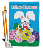 Felices Pascuas - Easter Spring Vertical Impressions Decorative Flags HG120024 Made In USA