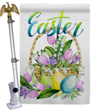 Spring Easter Baskets - Easter Spring Vertical Impressions Decorative Flags HG130321 Made In USA