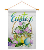 Spring Easter Baskets - Easter Spring Vertical Impressions Decorative Flags HG130321 Made In USA