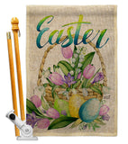 Spring Easter Baskets - Easter Spring Vertical Impressions Decorative Flags HG130321 Made In USA