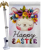 Happy Bunny - Easter Spring Vertical Impressions Decorative Flags HG137443 Made In USA