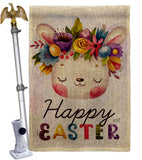 Happy Bunny - Easter Spring Vertical Impressions Decorative Flags HG137443 Made In USA