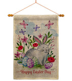 Spring Bunny - Easter Spring Vertical Impressions Decorative Flags HG137445 Made In USA