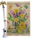 Easter Duckie - Easter Spring Vertical Impressions Decorative Flags HG137450 Made In USA