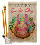 Happy Bunny Eggs - Easter Spring Vertical Impressions Decorative Flags HG192349 Made In USA