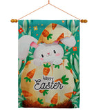 Hiding Easter Bunny - Easter Spring Vertical Impressions Decorative Flags HG192351 Made In USA