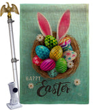 Bunny Easter Eggs - Easter Spring Vertical Impressions Decorative Flags HG192373 Made In USA