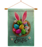 Bunny Easter Eggs - Easter Spring Vertical Impressions Decorative Flags HG192373 Made In USA