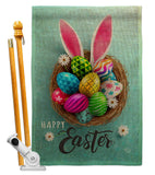 Bunny Easter Eggs - Easter Spring Vertical Impressions Decorative Flags HG192373 Made In USA