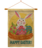 Easter Bunny Fun - Easter Spring Vertical Impressions Decorative Flags HG192421 Made In USA