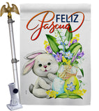 Easter Rabbit - Easter Spring Vertical Impressions Decorative Flags HG192456 Made In USA