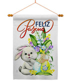 Easter Rabbit - Easter Spring Vertical Impressions Decorative Flags HG192456 Made In USA