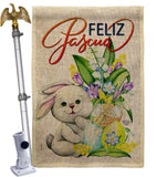 Easter Rabbit - Easter Spring Vertical Impressions Decorative Flags HG192456 Made In USA