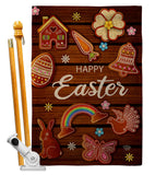 Chocolate Easter - Easter Spring Vertical Impressions Decorative Flags HG192502 Made In USA
