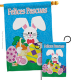 Felices Pascuas - Easter Spring Vertical Impressions Decorative Flags HG103029S Made In USA