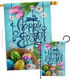 Daisy Egg Basket - Easter Spring Vertical Impressions Decorative Flags HG103080 Made In USA