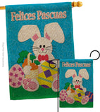 Felices Pascuas - Easter Spring Vertical Impressions Decorative Flags HG120024 Made In USA