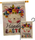 Happy Bunny - Easter Spring Vertical Impressions Decorative Flags HG137443 Made In USA