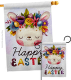 Happy Bunny - Easter Spring Vertical Impressions Decorative Flags HG137443 Made In USA