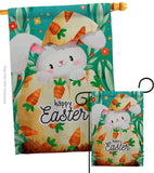 Hiding Easter Bunny - Easter Spring Vertical Impressions Decorative Flags HG192351 Made In USA