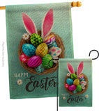 Bunny Easter Eggs - Easter Spring Vertical Impressions Decorative Flags HG192373 Made In USA