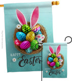 Bunny Easter Eggs - Easter Spring Vertical Impressions Decorative Flags HG192373 Made In USA