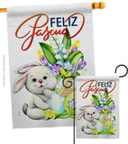 Easter Rabbit - Easter Spring Vertical Impressions Decorative Flags HG192456 Made In USA