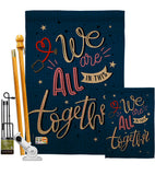 We Are All Together - Expression Inspirational Vertical Impressions Decorative Flags HG115162 Made In USA