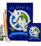 Peace on Earth - Expression Inspirational Vertical Impressions Decorative Flags HG115170 Made In USA