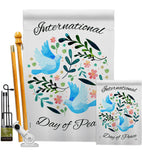 International Peace Day - Expression Inspirational Vertical Impressions Decorative Flags HG115204 Made In USA