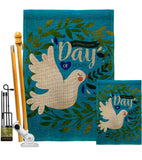 Peace Day - Expression Inspirational Vertical Impressions Decorative Flags HG115220 Made In USA