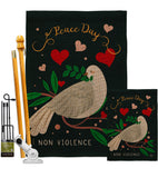 Peace No Violence - Expression Inspirational Vertical Impressions Decorative Flags HG137406 Made In USA