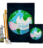 Peace - Expression Inspirational Vertical Impressions Decorative Flags HG137441 Made In USA