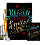 Someone Smiles - Expression Inspirational Vertical Impressions Decorative Flags HG137465 Made In USA