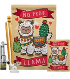 No Prob Llama - Expression Inspirational Vertical Impressions Decorative Flags HG192118 Made In USA