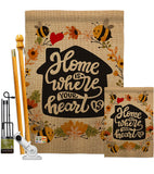 Home is Where Your Heart - Expression Inspirational Vertical Impressions Decorative Flags HG192202 Printed In USA