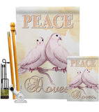 Doves - Expression Inspirational Vertical Impressions Decorative Flags HG192340 Made In USA