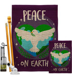 Peace on Earth - Expression Inspirational Vertical Impressions Decorative Flags HG192366 Made In USA