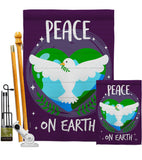 Peace on Earth - Expression Inspirational Vertical Impressions Decorative Flags HG192366 Made In USA