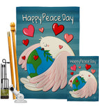 Happy Peace Day - Expression Inspirational Vertical Impressions Decorative Flags HG192420 Made In USA