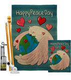 Happy Peace Day - Expression Inspirational Vertical Impressions Decorative Flags HG192420 Made In USA