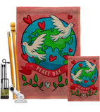 Peace On Earth - Expression Inspirational Vertical Impressions Decorative Flags HG192455 Made In USA