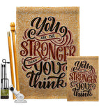 Stronger Then You Think - Expression Inspirational Vertical Impressions Decorative Flags HG192524 Made In USA