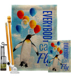 Everybody Can Fly - Expression Inspirational Vertical Impressions Decorative Flags HG192613 Made In USA