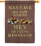 Man Cave Men Getting Hammered - Expression Inspirational Vertical Impressions Decorative Flags HG115121 Made In USA