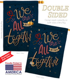 We Are All Together - Expression Inspirational Vertical Impressions Decorative Flags HG115162 Made In USA