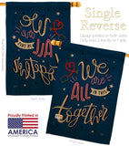 We Are All Together - Expression Inspirational Vertical Impressions Decorative Flags HG115162 Made In USA