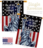 United We Together - Expression Inspirational Vertical Impressions Decorative Flags HG115163 Printed In USA