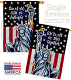 United We Together - Expression Inspirational Vertical Impressions Decorative Flags HG115163 Printed In USA
