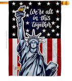 United We Together - Expression Inspirational Vertical Impressions Decorative Flags HG115163 Printed In USA